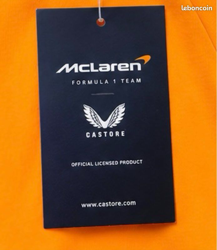 T-shirt officiel McLaren Formula 1 Team Castore orange – Taille M – Neuf avec étiquette (image 3)