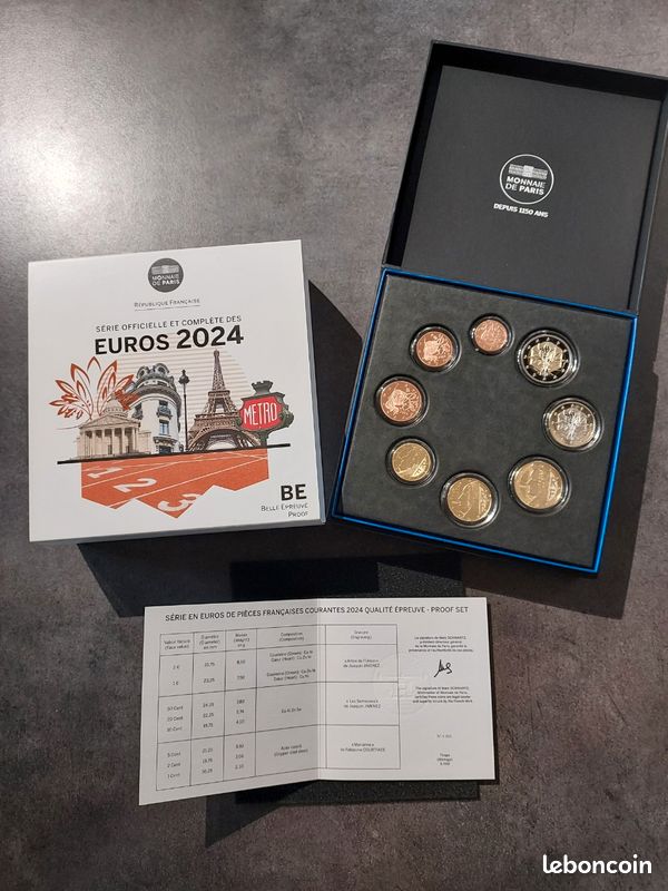 Monnaie de Paris - Série Brillant Universel 2024 8 coupures françaises