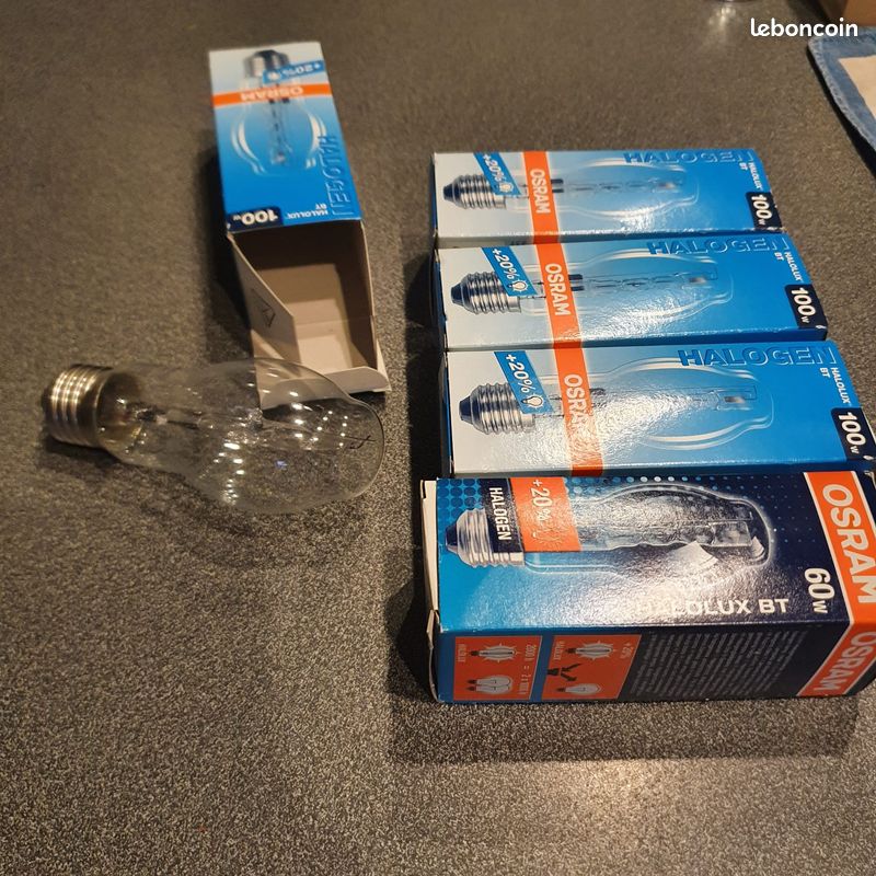 Lot De 5 Ampoules Novi Light E27 42W - Éco-halogène, Forme Boule, Lumière Blanc Clair