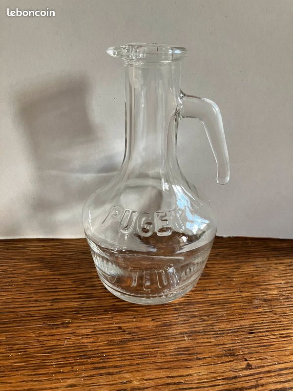 Petit pichet de verre 20 cl « Huile Puget » (image 2)