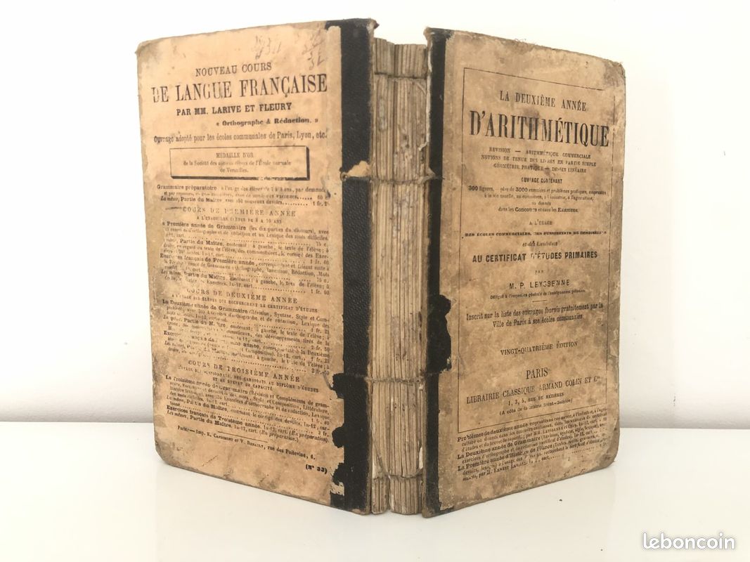 Livre ancien : La deuxième années d'arithmétique A.COLIN 1886 (image 3)