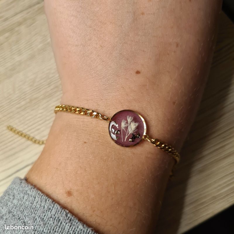 Bracelet acier inoxydable et resine uv (image 3)