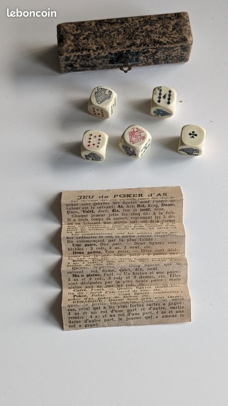 Ancien jeu de poker d'as (image 1)