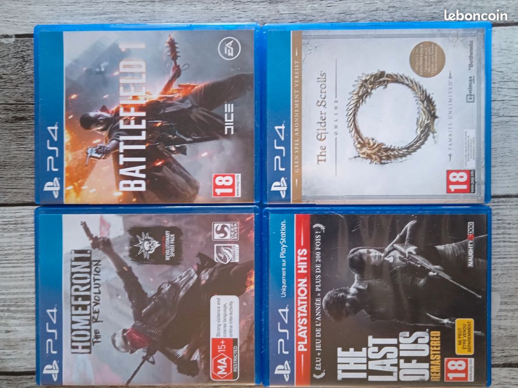 Lot de 4 jeux Playstation 4 (image 1)