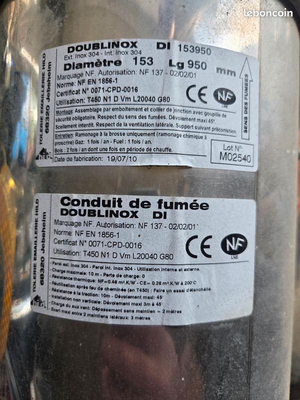 Tuyaux inox double parois (image 1)