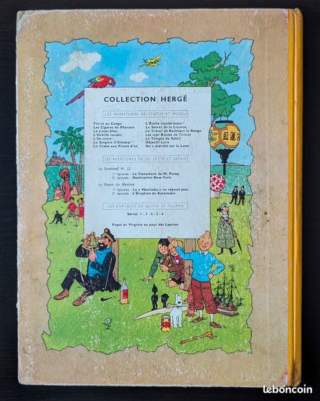 Tintin Les Cigares du pharaon B14 (EO couleurs française 1955) cotée 400 euros (image 2)