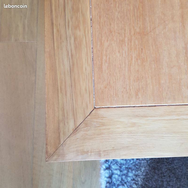 Table basse en bois double plateau 90x90cm BISHO (image 8)