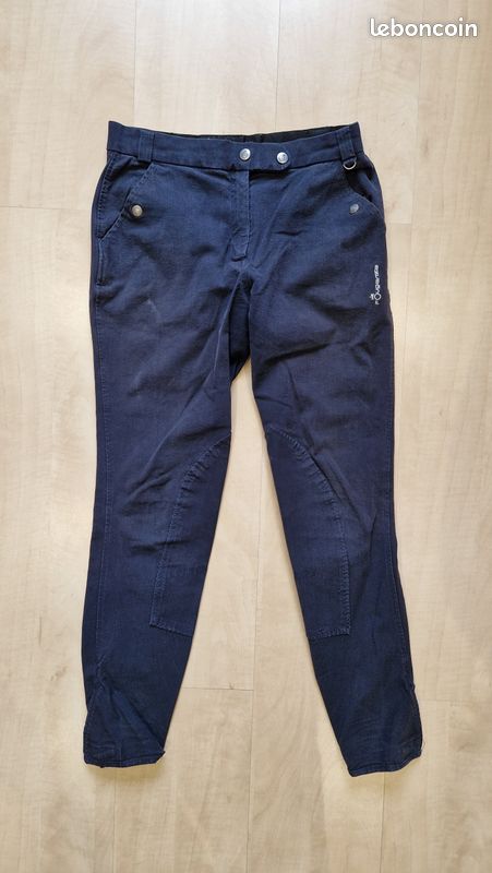 Pantalon Jodhpur Bleu Marine – Taille 32L, Siège Renforcé Selle, Occasion Avec Légères Traces D'usure