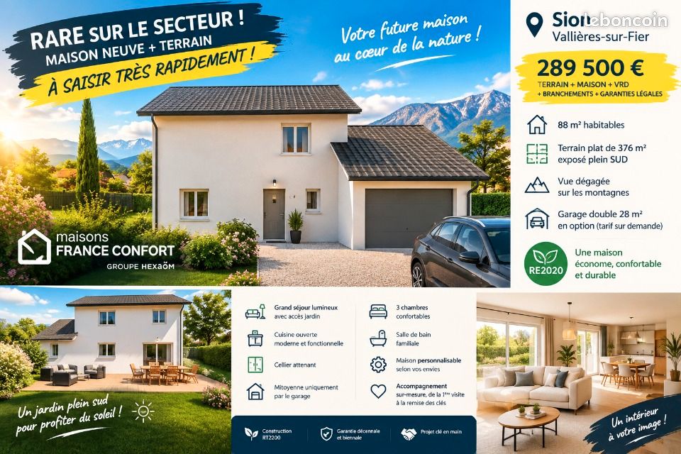 Maison 4 pièces 88 m² · à Rumilly · 88 m² · 289 500 €