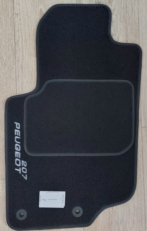 Peugeot 207 / 207 SW jeu de tapis de sol neuf siglé avec fixation