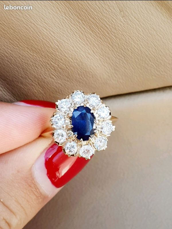 Ring Bague Pompadour Saphir Bague Pompadour Saphir Et Diamants