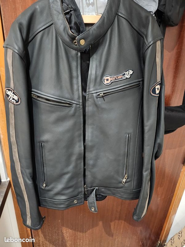 Blouson moto cuir Dexter D63 Équipement moto