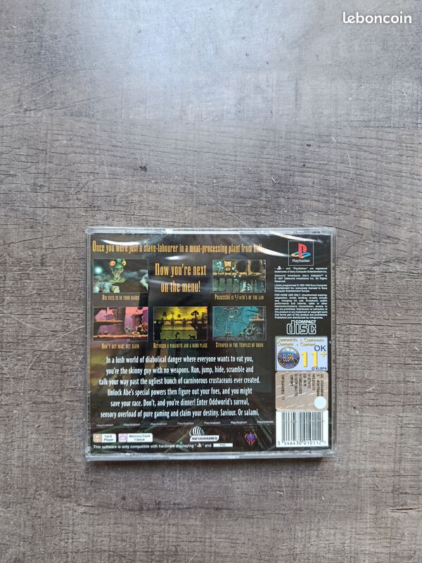 ODDWORLD L'EXODE D'ABE EN BOÎTE SANS NOTICE SONY PS1