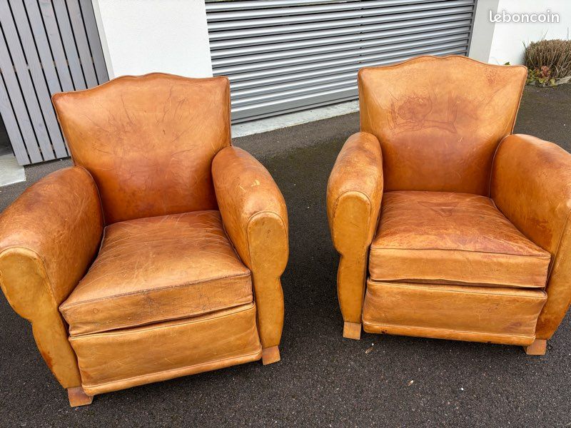Fauteuil club classique - Grand Moustache - ClubSpirit - en cuir / en hêtre / avec coussin amovible