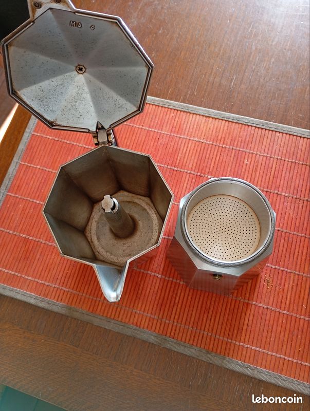 Cafetière Italienne Bialetti Zanzibar 9 Tasses – Duraluminium, Made In Italy 1970
