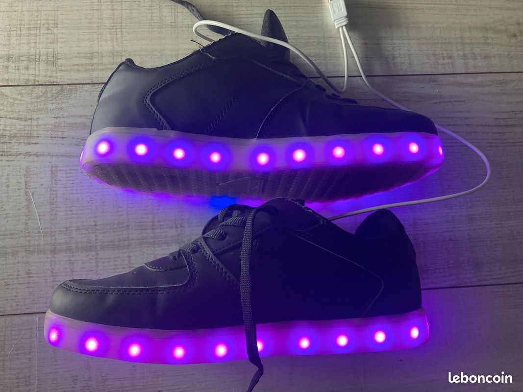 Sneakers basses noires lumineuses cash money taille 39 (image 18)