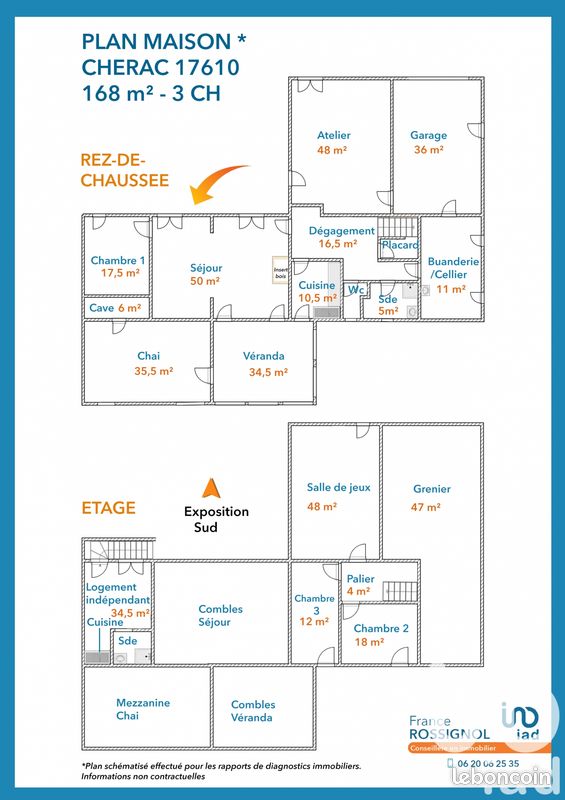 Maison 4 pièces 168 m² - Chérac 17610 (image principale 7)