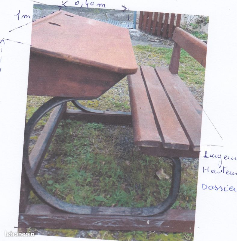 Ancien bureau écolier (image 4)