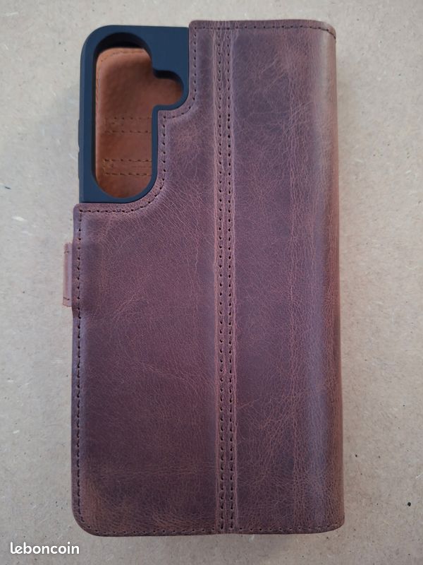 Coque Portefeuille En Cuir Vintage Pour IPhone / Samsung Galaxy - Motif Crâne Gothique Avec Fermeture éclair - Style Ancien - MN2670