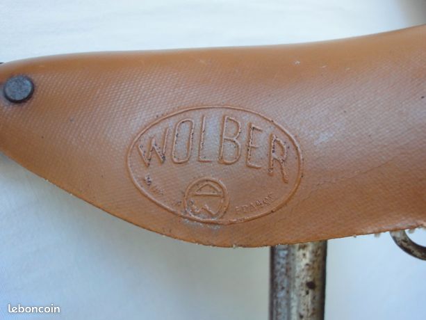 Selle De Vélo Ancienne Wolber - Vintage - Cuir - Pour Vélo De Course Ou Hollandais