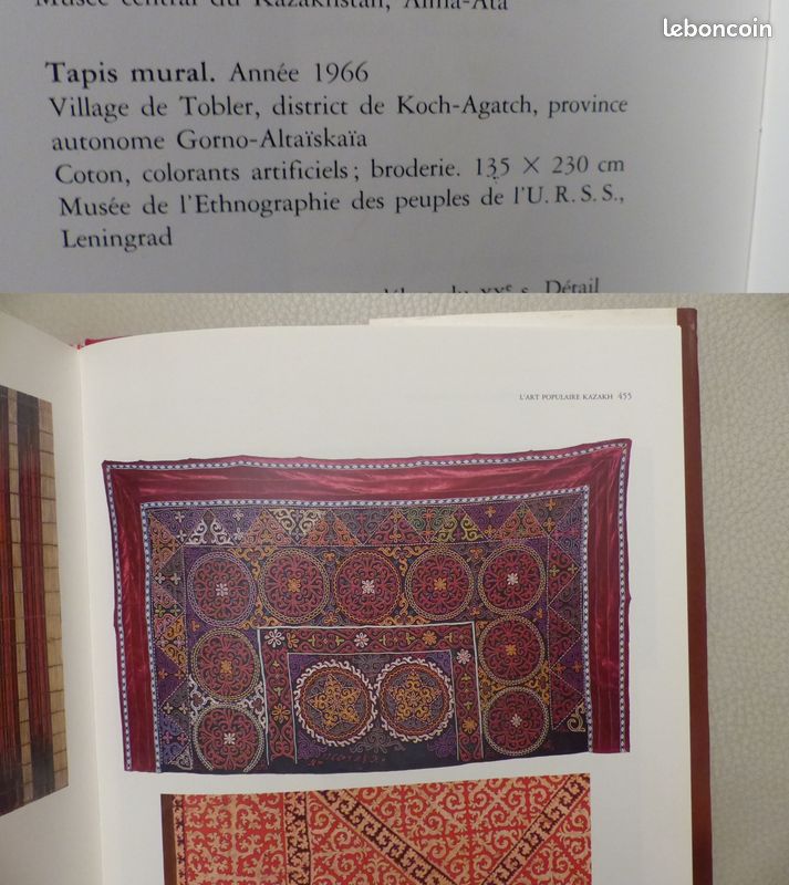 Tenture kazakhe authentique Mongolie tapis suzani broderie (image 14)