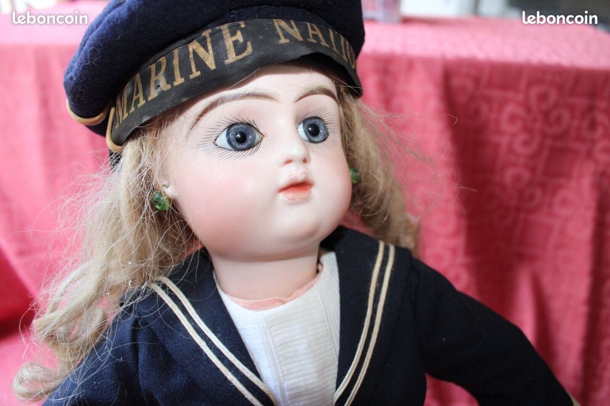 Poupée ancienne François Gaultier marquée en creux « FG » taille 3/0