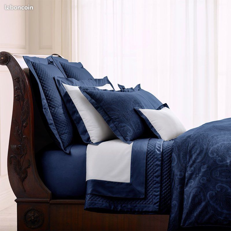 NEUFS, Ralph Lauren Doncaster NavyB Housse de couette 240/220cm et taies 50x75 et 65x65 (image 7)