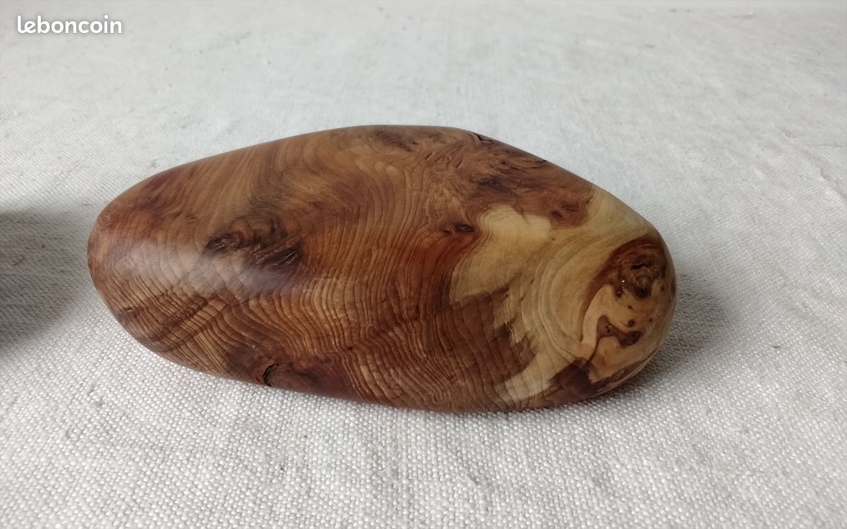 GALETS EN BOIS A MESSAGE - artisanat breton avec inscription ici & maintenant (image 2)