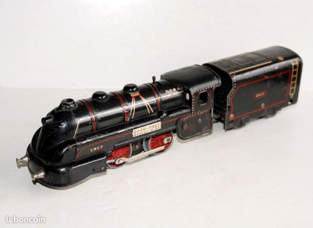 Locomotive à Vapeur électrique JEP O - Tôle, Longueur 28cm - Bon état, Fonctionne