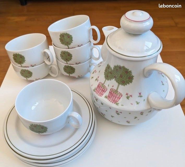 Service café Villeroy & Boch GALLO – décor mandariniers – vintage années 90 (image 1)