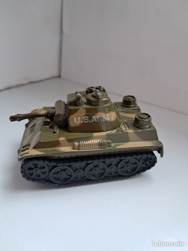 Jouet Ancien Char Militaire US - Biscuit (plâtre Et Farine) - 10 Cm - Époque WW2