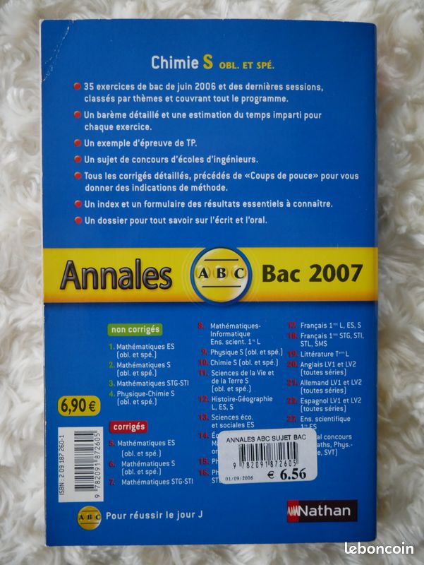 Lot 4 Annales Bac Scientifique - Maths Physique Chimie (image 17)