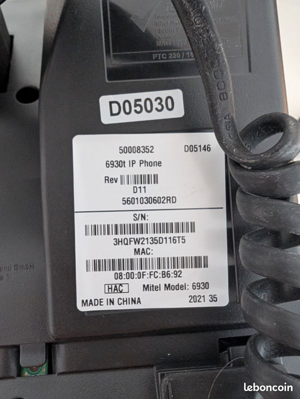 Téléphone IP Mitel 6930 + extension M695 (image 4)