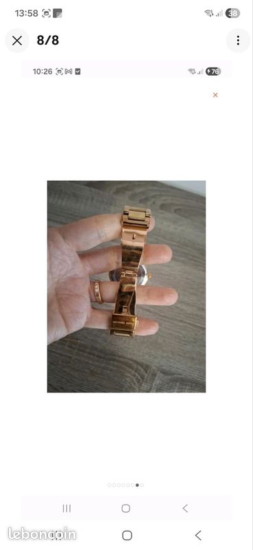 Magnifique montre Mickaël Kors Quartz, étanchéité 10 ATM . En acier rose (image 8)