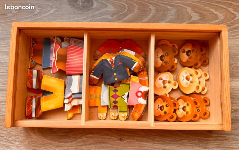 Puzzle en bois Maman & Papa Ours à habiller - Jeux - Jouets Puzzle en bois Maman & Papa Ours à habiller - Jeux - Jouets
