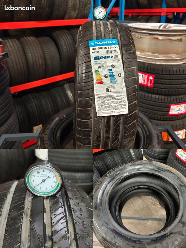 Pneus été 185/60 R15 88H XL SUNNY – Très bon état (image 1)