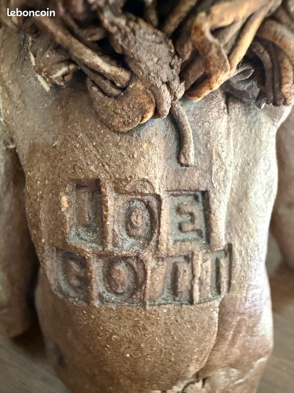 Sculpture artisanale originale en poterie – Aborigène australien – signed Joe Gott (image 4)