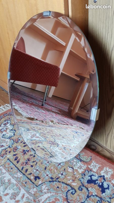 Grand miroir rond biseauté 60 cm (image 2)