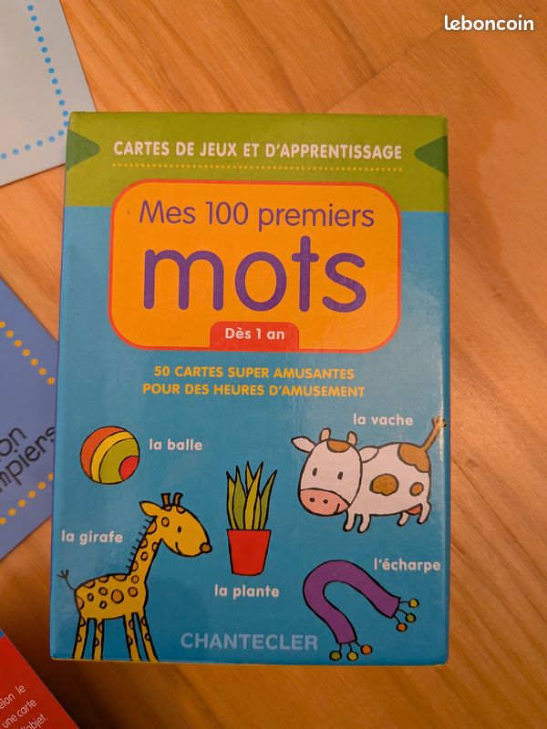 Cartes éducatives Premiers Mots Learnworx – 101 Flashcards Pour Bébés 1-3 Ans – Jeu D'éveil Langage Avec Quiz Au Verso