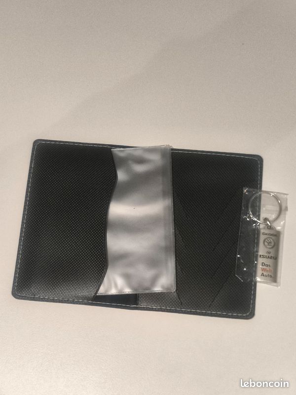 Étui Carte Grise Skoda - Noir, Faux Cuir, Neuf Sans étiquette
