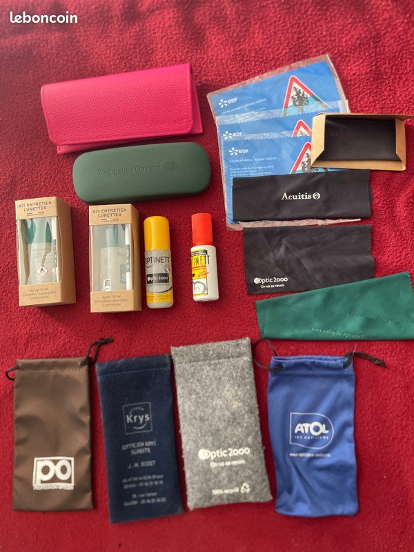 BELIHOME Lot De 4 étuis à Lunettes En Tissu Denim Rigide - 4 étuis à Lunettes En Tissu Denim - Sac De Voyage Avec Fermeture éclair - Étui à Lunettes Rigide - Rangement Portable