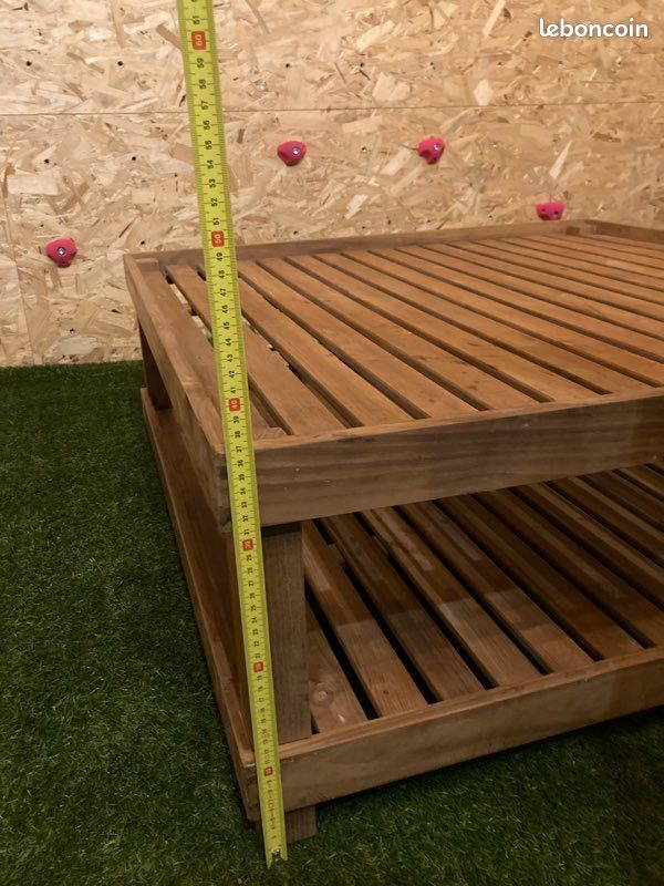 Table basse bois 1m x 1m (image 7)