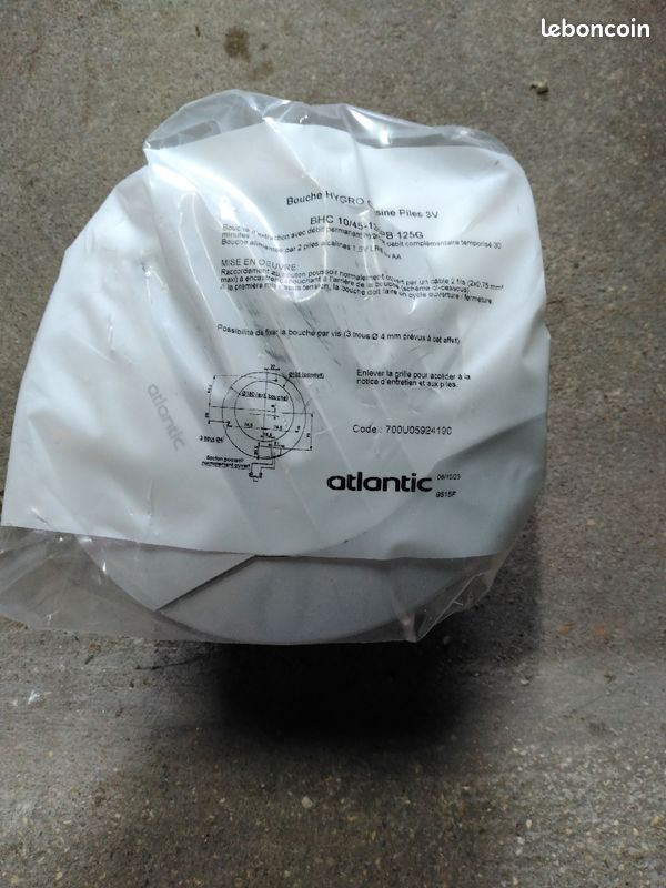 Bouche vmc cuisine 125 a pile (image 1)