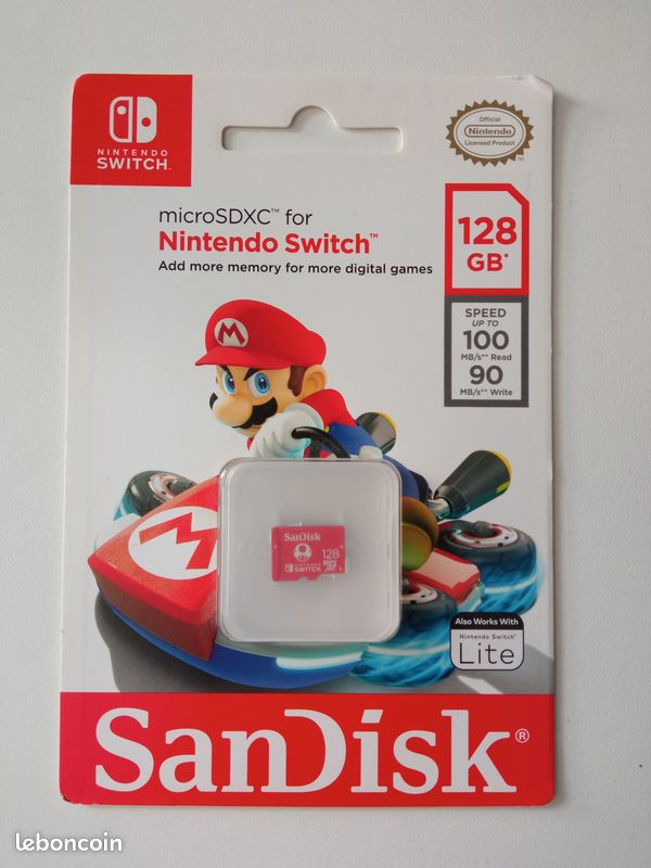 Carte mémoire SANDISK Nintendo Switch microSDXC 128GB neuve Consoles