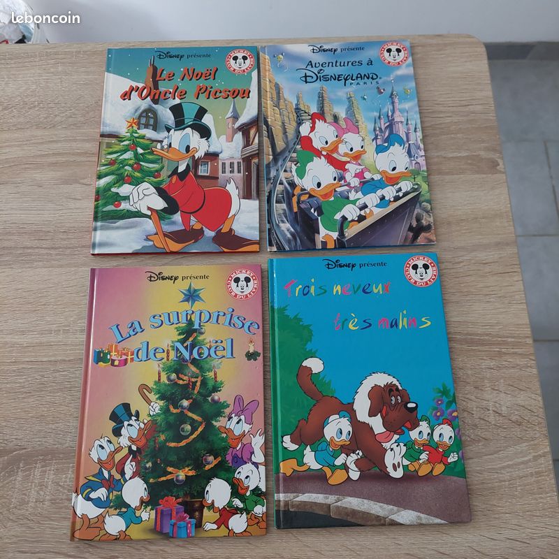 LOT DE 4 LIVRES DISNEY : Aventures à Disneyland Paris, Le Noël d’Oncle Picsou, La surprise de Noël et Trois neveux très malins (image 1)