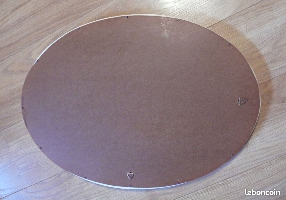 Grand miroir ovale vintage années 70 (image 6)