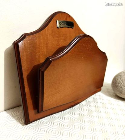 porte courrier bois beau décor 39 x 24 cm à suspendre
