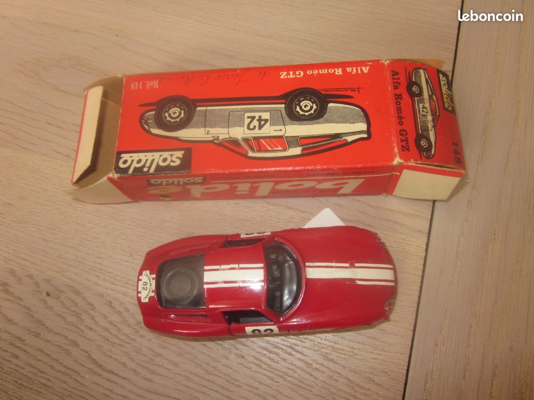 MINIATURE SOLIDO ALFA ROMÉO GTZ - RÉFÉRENCE 148 - ÉCHELLE 1/48 - BOÎTE D'ORIGINE