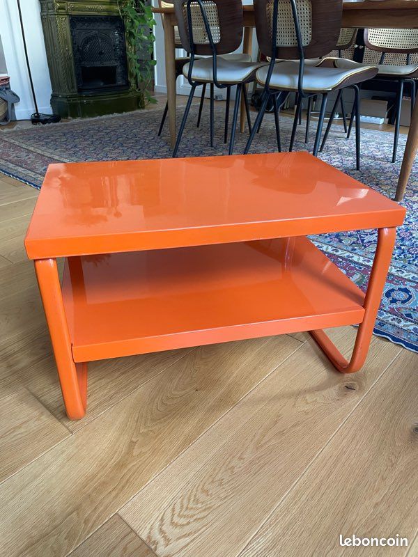 Table basse orange vintage (image 1)