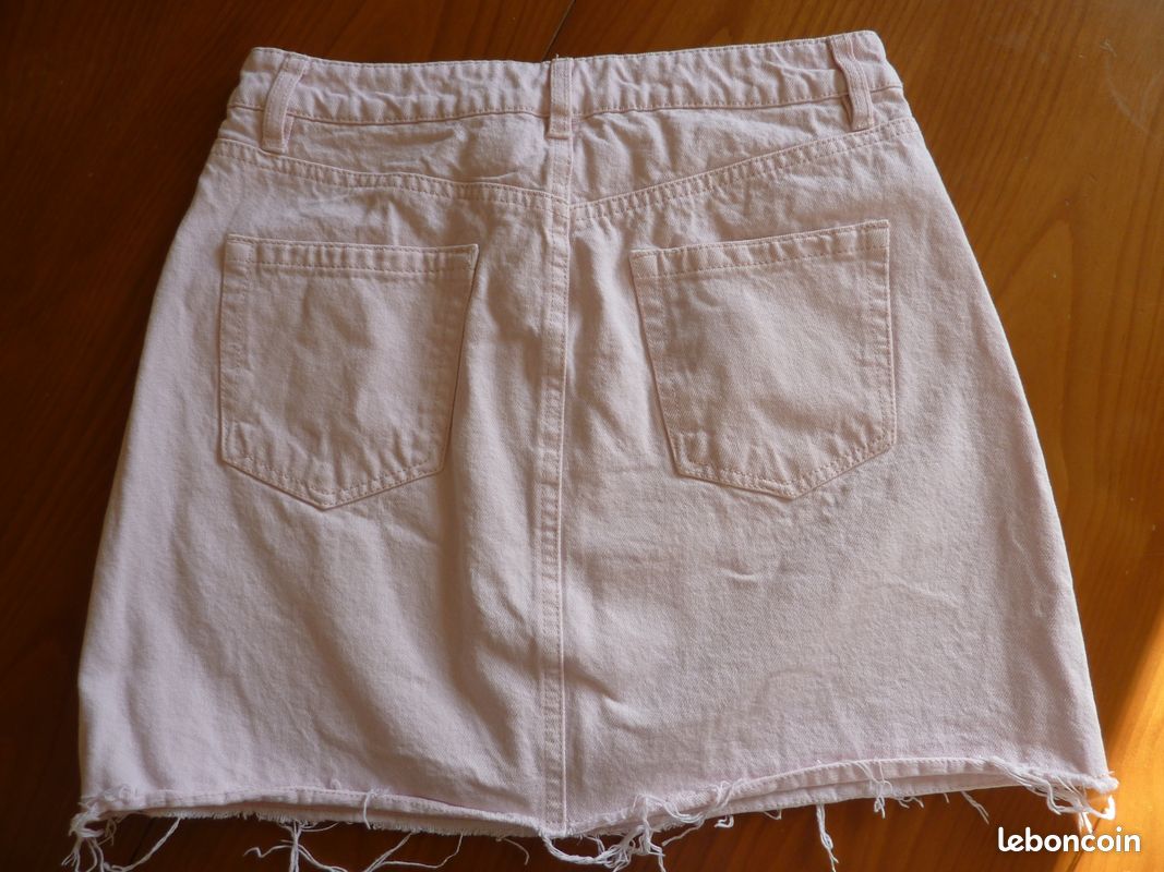 Jupe jean rose pâle Cache-Cache Taille 36 (image 2)